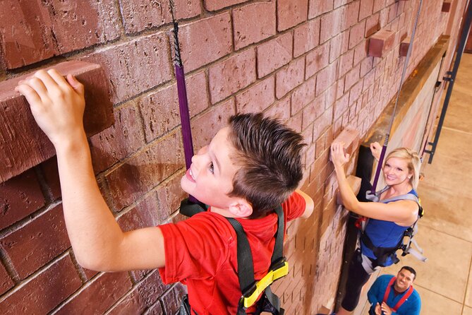 Adventure Ticket to Fritz's in Branson - The ropes course and 48-foot City Wall: challenge levels for different heights