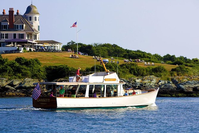 Afternoon Grand Tour | Gansett Cruises in Newport, RI - The Signature Stops: Kennedy-Era Mansion, a Lighthouse from 1890, and a House on a Rock