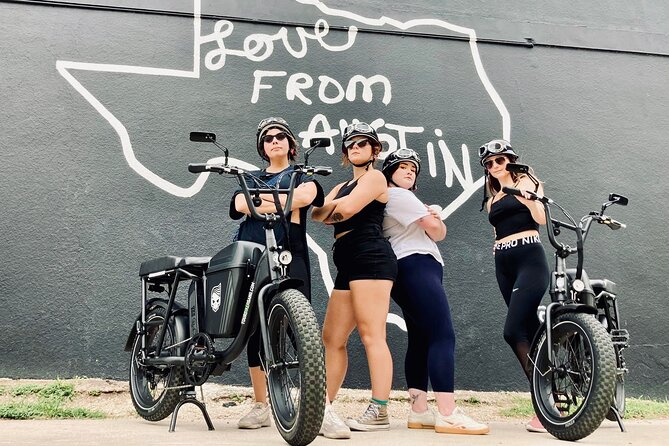 Austin Biker Gang E-Bike Tour - South Congress, Stevie Ray Vaughn, Paramount, Sixth Street, and the Texas Capitol skyline