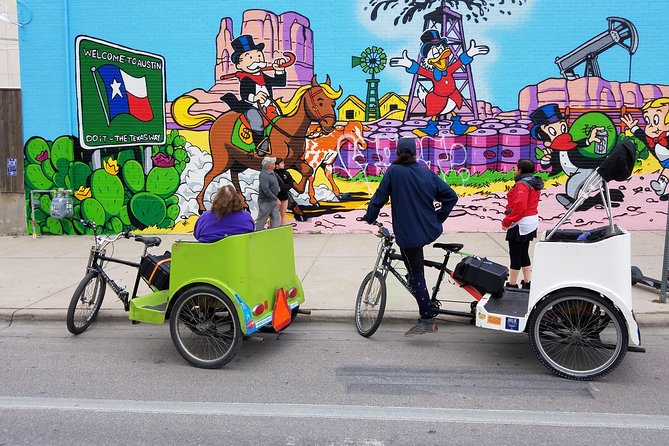 Austin Mural Selfie Tour by Pedicab - What you actually get: private transport, photo help, and free mural stops