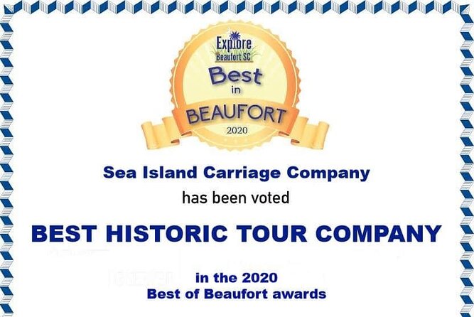 Beaufort’s #1 Horse & Carriage History Tour - Time on the Clock: 50 to 55 Minutes That Don’t Drag