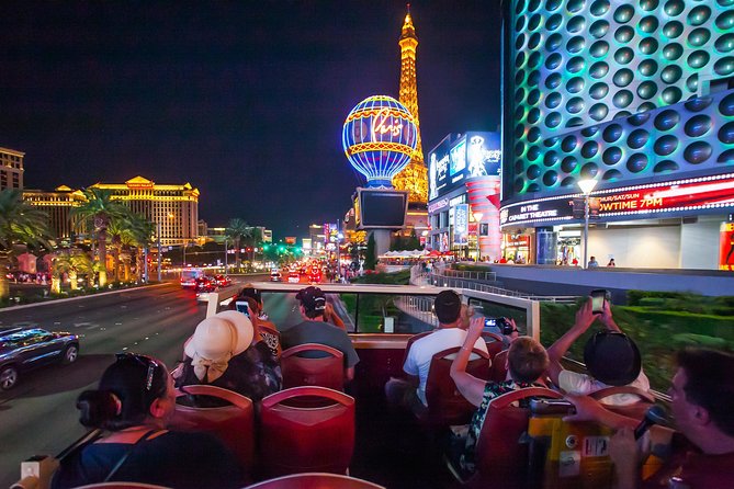 Big Bus Las Vegas: Sightseeing Night Tour by Open-Top Bus - The route experience, Downtown Vegas to the Strip after dark