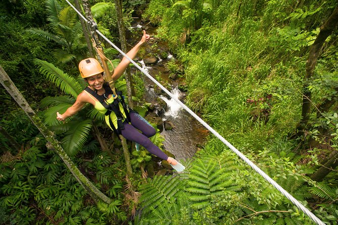 Big Island: 8-Zipline & Suspension Bridge Waterfall Adventure - Eight Ziplines Through the Trees: The Course That Builds Speed