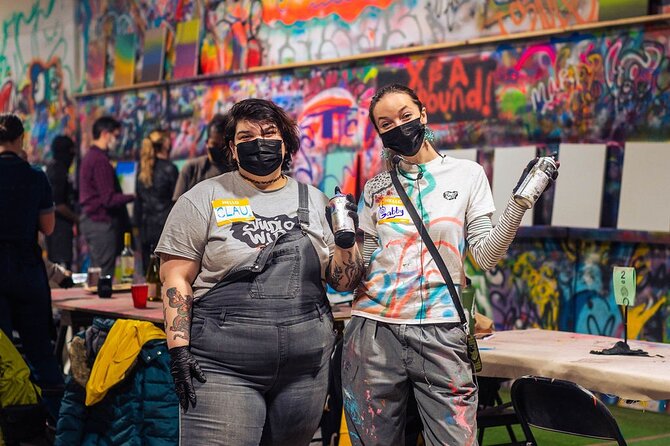 BYOB Spray Paint and Sip at Studio W.I.P. - Studio W.I.P. in Uptown: the vibe and what your $45 covers