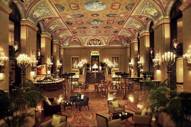 Chicago's Secret Interiors Architectural Walking Tour - Palmer House a Hilton Hotel: Beaux-Arts hotel luxury after the Great Fire