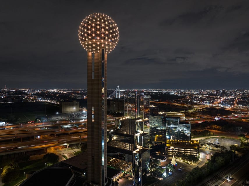 Dallas: Reunion Tower GeO-Deck General Admission Ticket - GeO-Deck Views: Day, Night, and 32-Mile Clarity