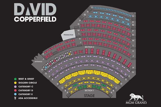David Copperfield at the MGM Grand Hotel and Casino - Seating, lighting, and comfort: choosing the right category