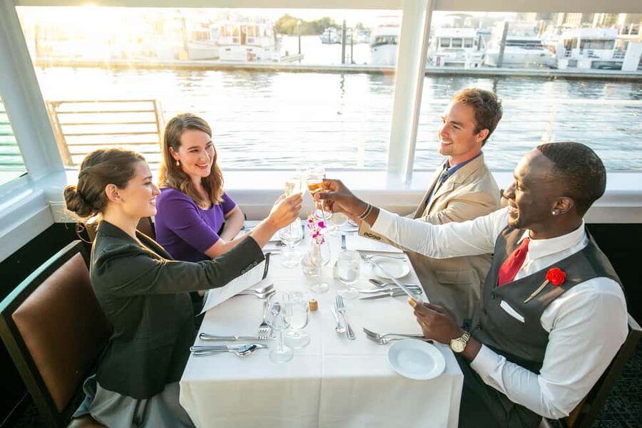 DC: City Cruises Gourmet Brunch, Lunch, or Dinner Cruise - Boarding, seating, and the ship’s photographer moment