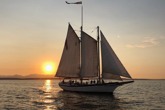Evening Colors Sunset Sail Tour in Seattle - Mountain Views, Clear Skies, and Elliot Bay Perspective