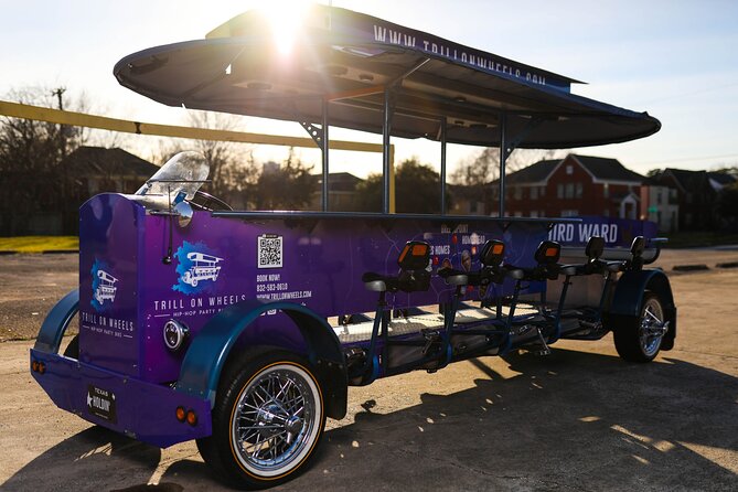 Explore Houston’s Hip Hop Culture on a 100% Motorized Party Bike - BYOB setup, cooler convenience, and the non-glass rule