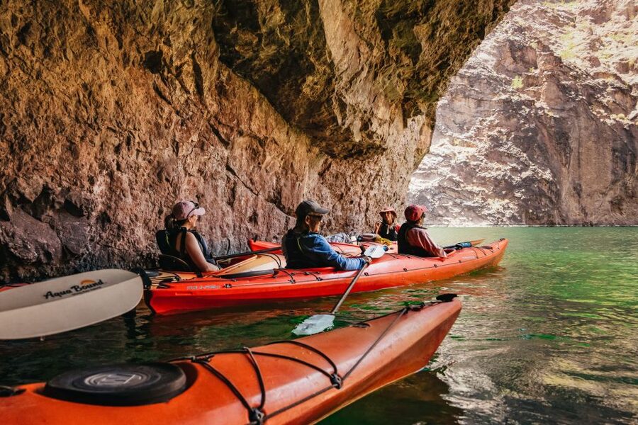 From Las Vegas: Black Canyon Half-Day Kayak Tour - Emerald Cave timing: the green glow is real, but it varies