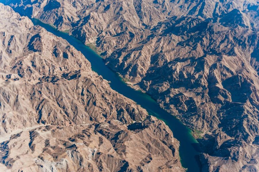 From Las Vegas: Grand Canyon Helicopter Air Tour - Grand Canyon West in the air: Skywalk, rim dip, and the Colorado River below