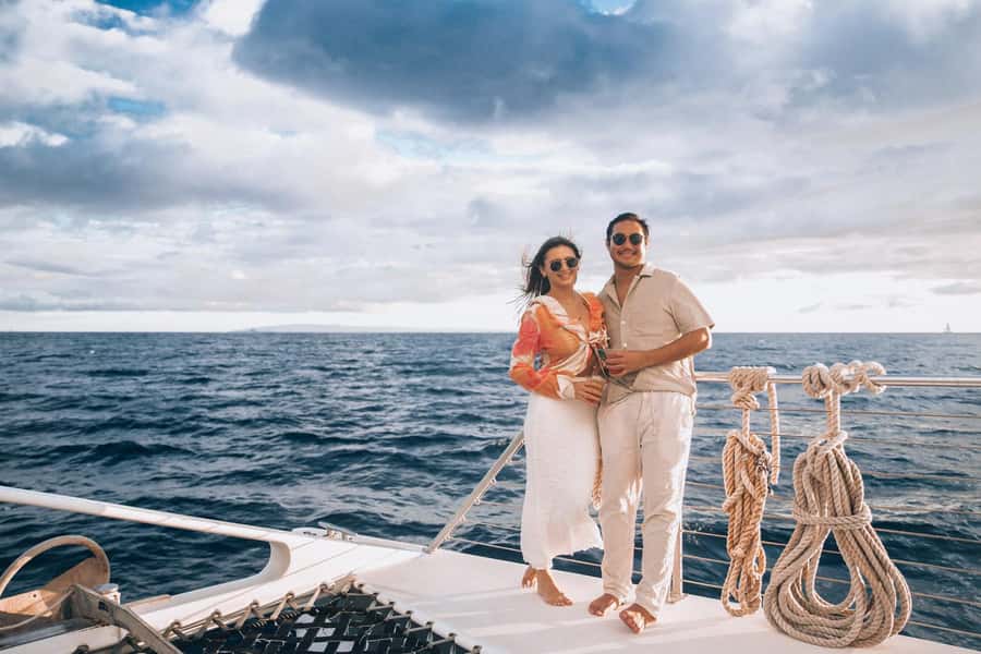 From Ma'alaea: 'Alihilani Sunset Sail Catamaran Tour - Wildlife spotting without the pressure