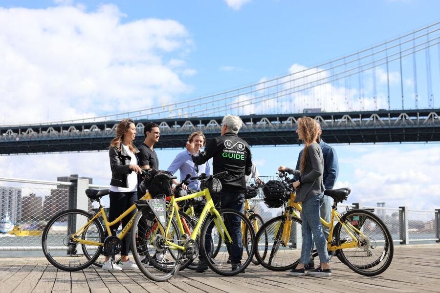 From Manhattan: 2-Hour Brooklyn Bridge Bike Tour - Battery Park, the financial district feel, and why the waterfront timing works