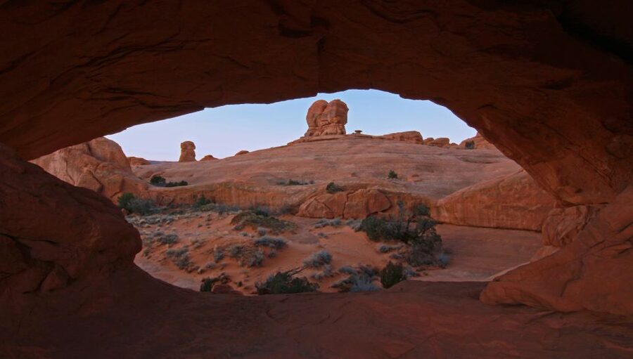 From Moab: Half-Day Arches National Park 4x4 Driving Tour - First Gears: Climbing a Rock Wall and Reading the Sandstone Fins