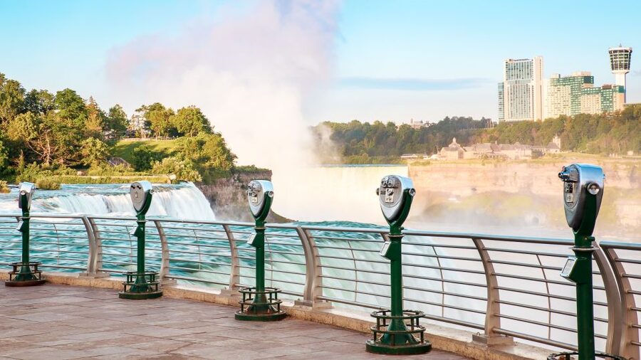 From NYC: Niagara Falls Full-Day Tour with Maid of the Mist - American Falls, Bridal Veil, Horseshoe Falls, and the “three waterfalls” concept