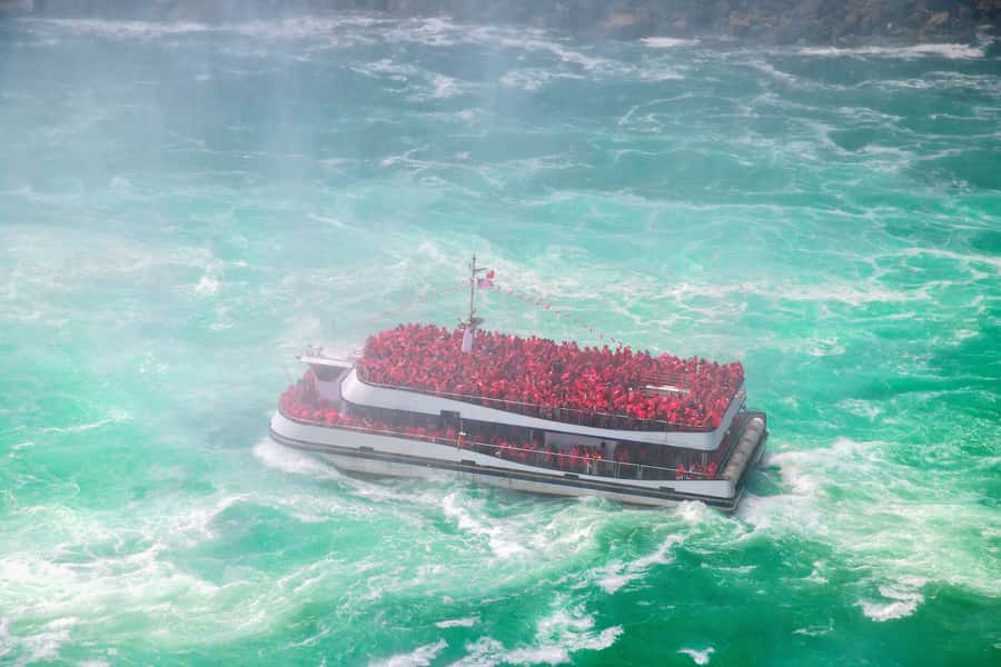 From NYC: Niagara Falls with Outlet Shopping, 2-Day Tour - American Falls in late afternoon: Goat Island and the best angles