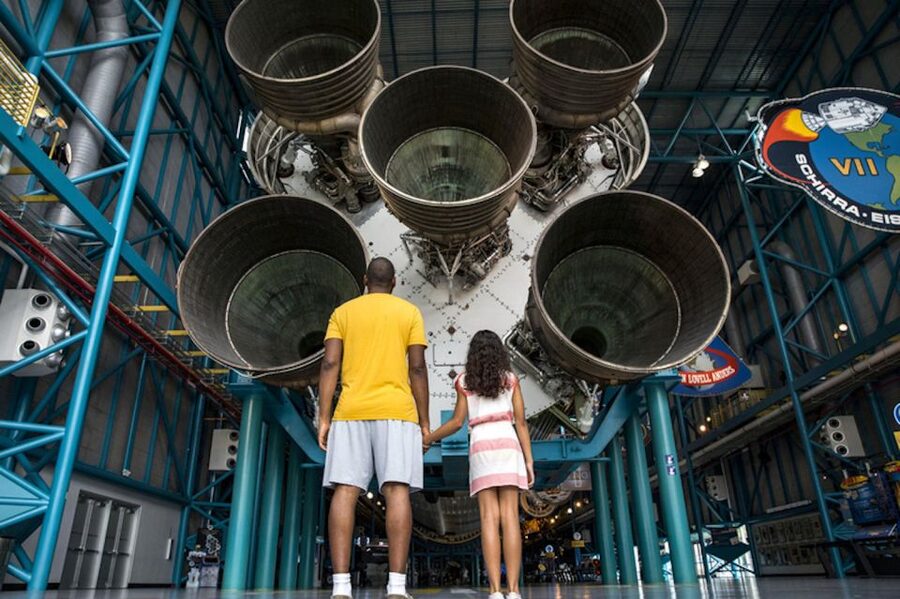 From Orlando: Kennedy Space Center Trip with Transport - Shuttle Launch Experience simulator and IMAX film: the quick thrill