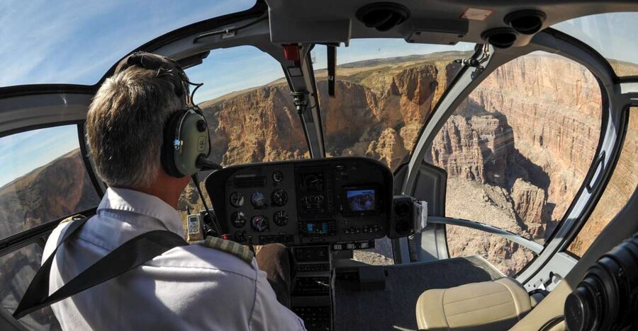 From South Rim: Grand Canyon Spirit Helicopter Tour - What the takeoff over Kaibab feels like before the canyon opens