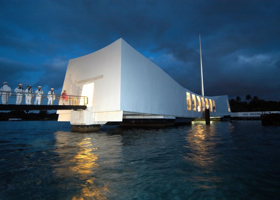 From Waikiki: Pearl Harbor USS Arizona Memorial Program - Visitor Center first: documentary, Road to War Museum, and Attack Gallery