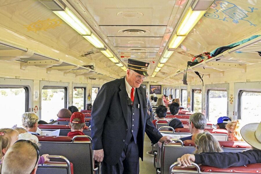 From Williams: Grand Canyon Railway Round-Trip Train Ticket - Coach vs first class: the comfort math