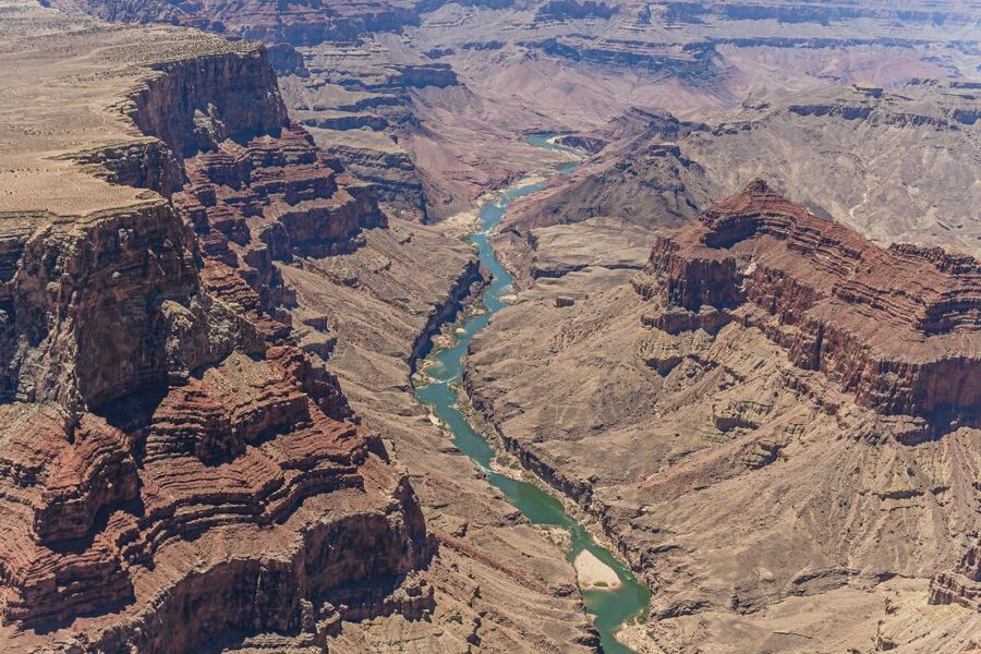 Grand Canyon Village: Grand Canyon South Rim Airplane Tour - The Flight Route, From Kaibab Plateau to Zuni Corridor