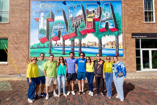 Guided Tampa Sightseeing Tour in a Deluxe Street Legal Golf Cart - Tampa Postcard Mural and the easy start through downtown landmarks