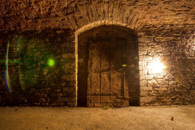Hidden Brewery Caverns Tour in Cincinnati with Beer Tasting - Jackson Brewery tunnels at 204 W McMicken Ave: the longer underground stretch