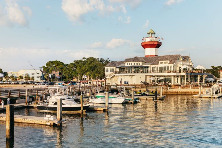 Hilton Head Island: Sunset Dolphin Cruise - Searching open water for Atlantic bottlenose dolphins