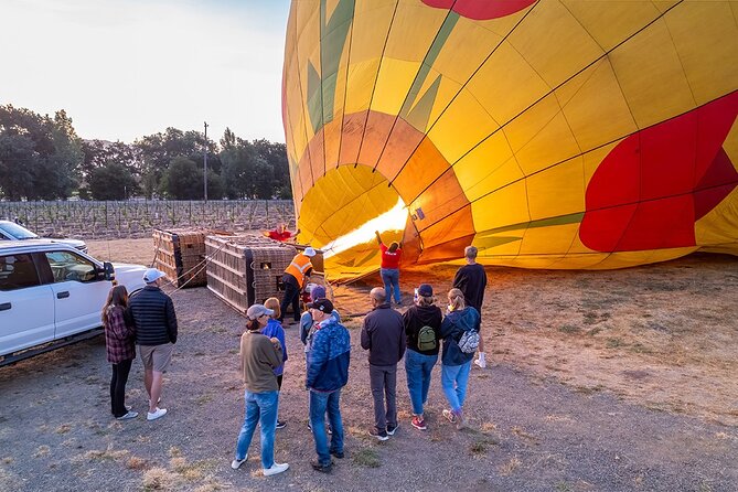 Hot Air Balloon Rides in Napa Valley - Entering the Balloon World in Yountville at Daybreak