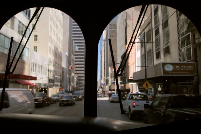 John F. Kennedy Trolley Tour in Dallas - Oswald Rooming House, Texas Theatre, and Grassy Knoll photo moments