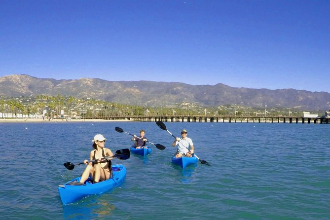 Kayak Tour of Santa Barbara with Experienced Guide - West Beach start, harbor access, and the Santa Ynez Mountain views