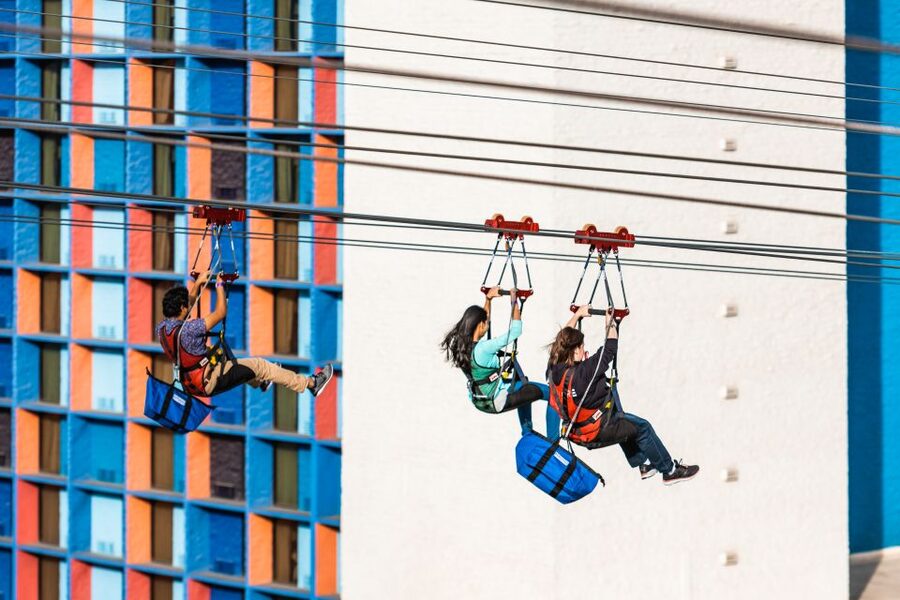 Las Vegas: FLY LINQ Zipline Ticket - The zipline itself: 1,000+ feet, up to 35 m/h, over the LINQ Promenade