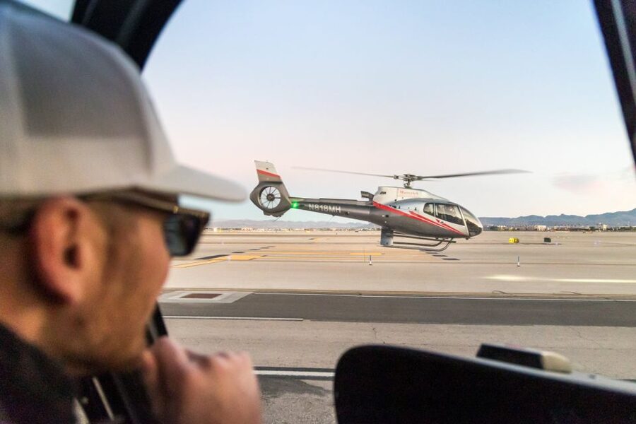 Las Vegas: Helicopter Night Flight over the Strip - Where You Depart: The Maverick Terminal at Harry Reid