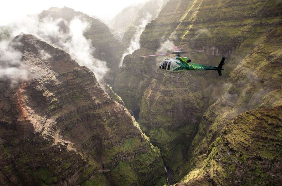 Lihue: Deluxe Waterfall Safari Helicopter Tour - Waimea Canyon from above: red valleys and scale you cannot fake
