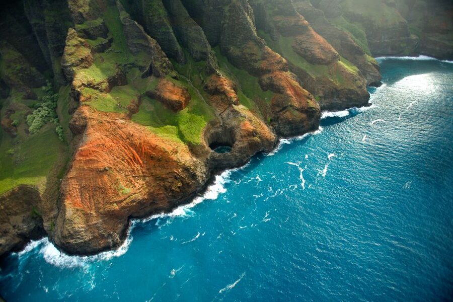 Lihue: Deluxe Waterfall Safari Helicopter Tour - Waialeale Crater waterfalls: lush jungle cuts through the mountains