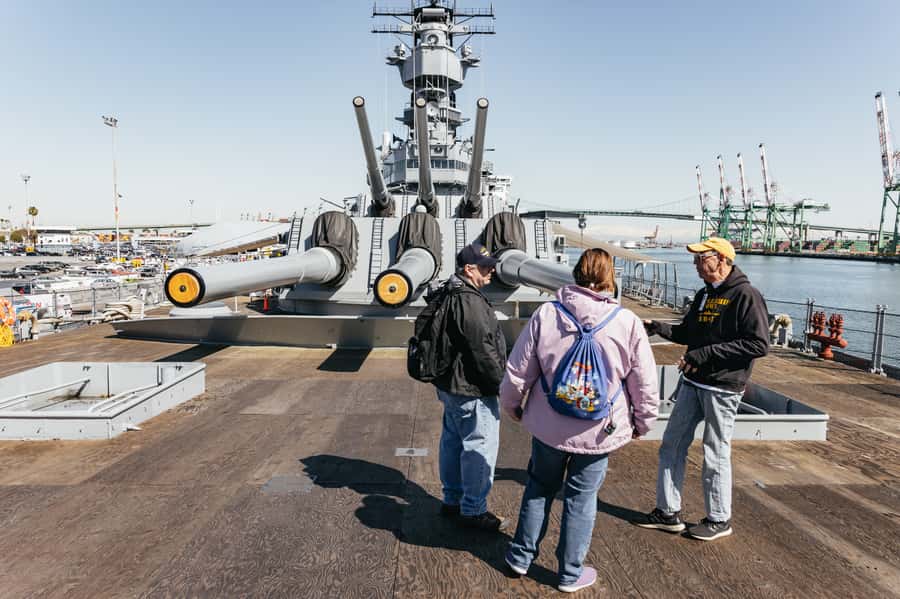 Los Angeles: Battleship Iowa Museum Ticket - Quarter deck to turret one: the moment the ship goes real