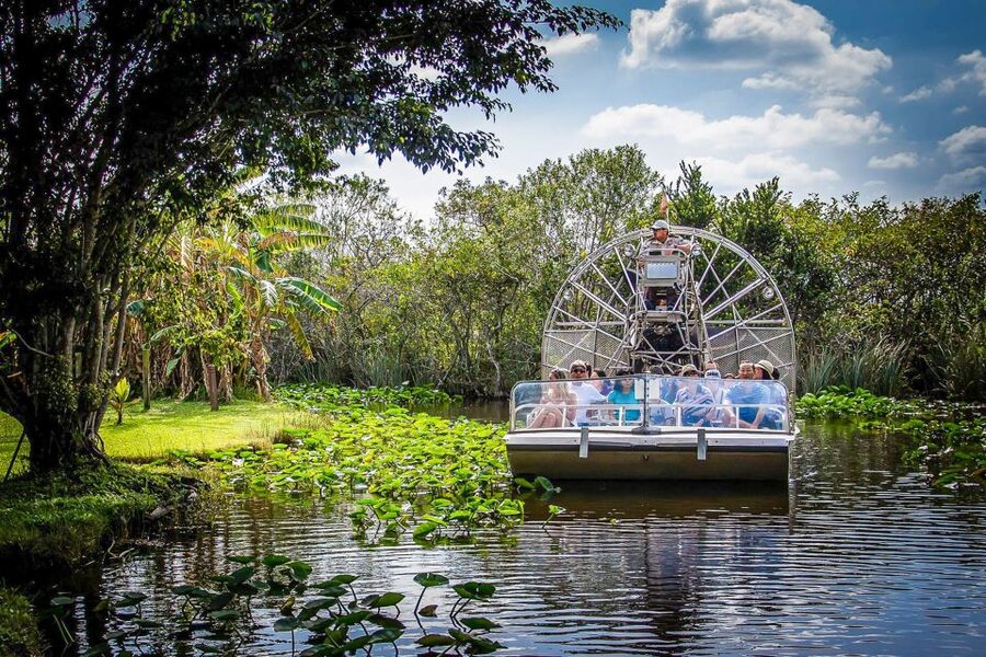 Miami: Everglades Safari Park Airboat Tour - Checking in at Everglades Safari Park, then gearing up for the ride