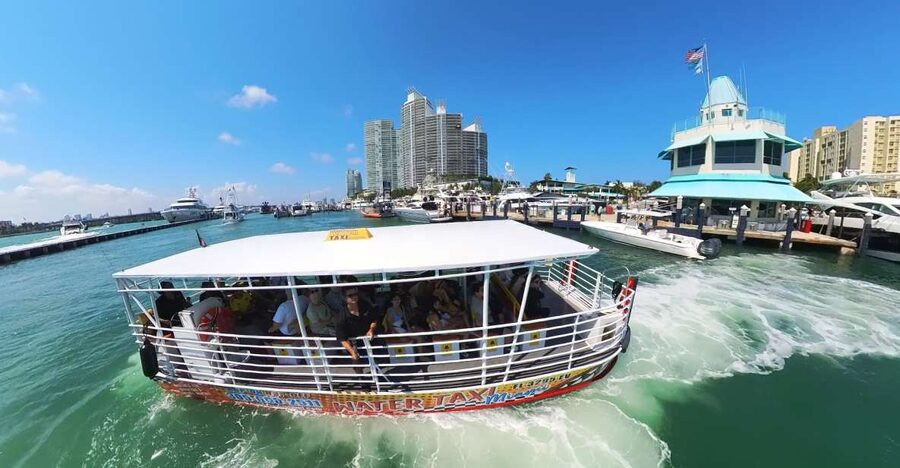 Miami Skyline Cruise of Millionaire Homes - Getting Onboard at Water Taxi Miami (Bayside Marketplace)