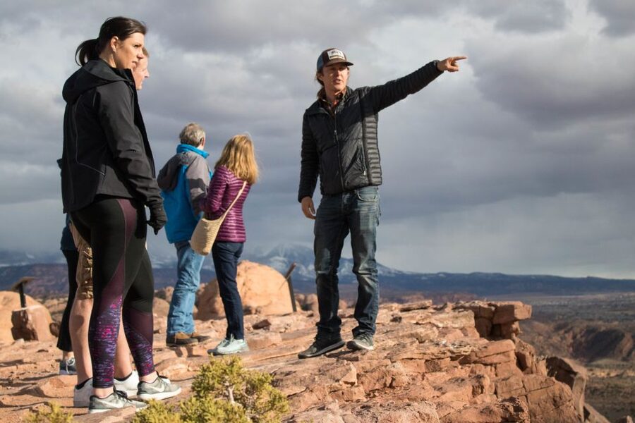 Moab: Hell's Revenge UTV 4x4 Guided Adventure - Colorado River views and La Sal Mountains: where the tour slows down for meaning