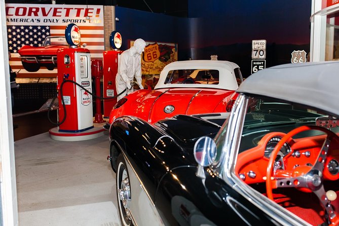 National Corvette Museum - The period-set displays: barbershop, service station, and dealership