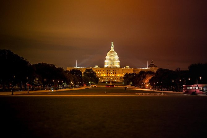 National Mall Monuments Night Tour with 10+ Stops, Entry Tickets - National Archives to the U.S. Capitol to Lincoln Memorial
