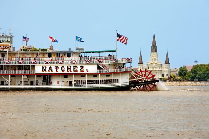 New Orleans Steamboat Natchez Jazz Cruise - Natchez paddlewheel days, plus the ship switch window