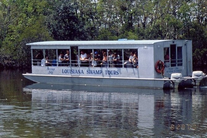 New Orleans Swamp Tour Boat Adventure - The roofed boat setup makes a big difference in comfort