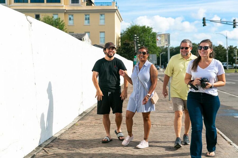 New Orleans: Walking Tour Inside St. Louis Cemetery No. 1 - How the guide keeps the tour moving (and the shade helps)