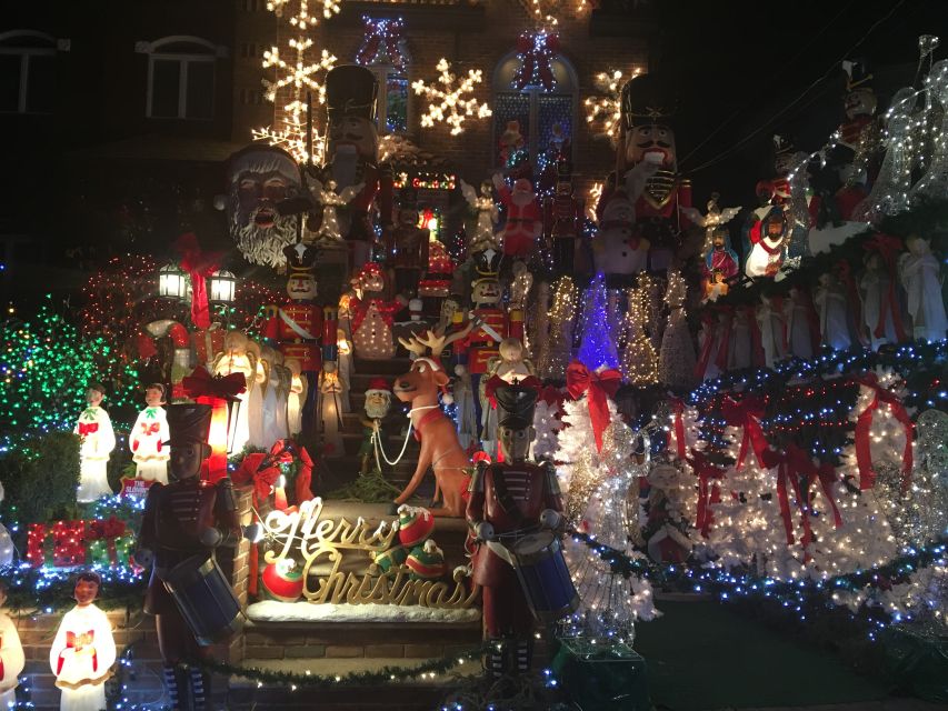 New York City: Dyker Heights Christmas Lights Tour - Dyker Heights walk and photo stops: timing, sidewalks, and house-hopping