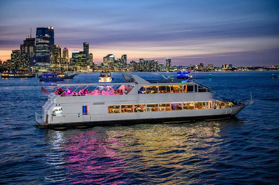 New York City: Gourmet Dinner Cruise with Live Music - First Look: Boarding at Pier 36 and the Ship’s Atmosphere