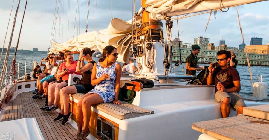 New York City: Sunset Sail Aboard a Schooner - A stylish 2-hour sunset sail from Chelsea Piers