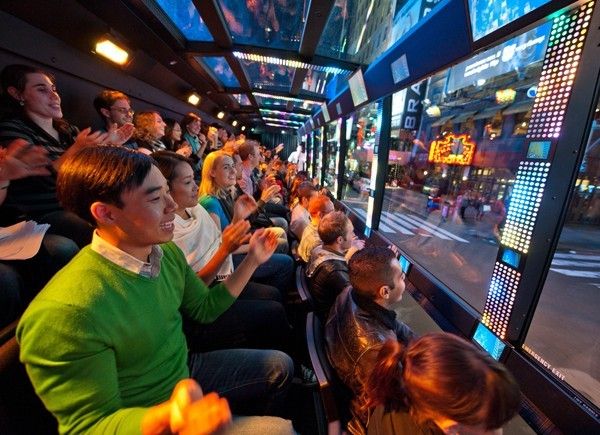New York City: The Ride Interactive Bus Tour - The bus setup, seats, and sound that make the show work