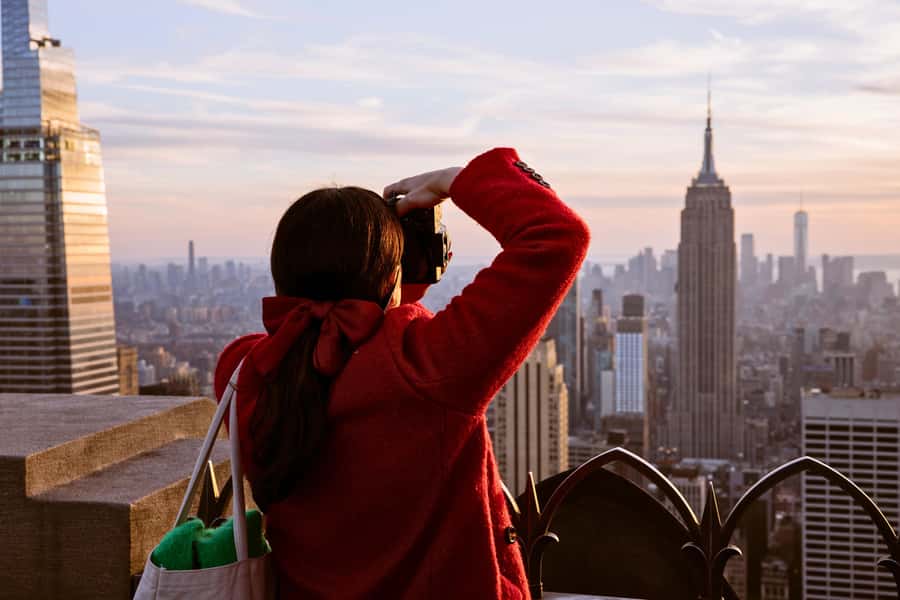 New York City: Top of the Rock Observation Deck Ticket - Three levels of indoor and outdoor deck space, plus 9,500 sq ft outside
